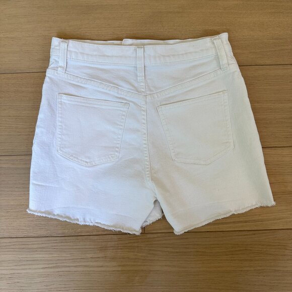 J.Crew High-rise Denim Short in white with button fly - Size 27 - Picture 5 of 7